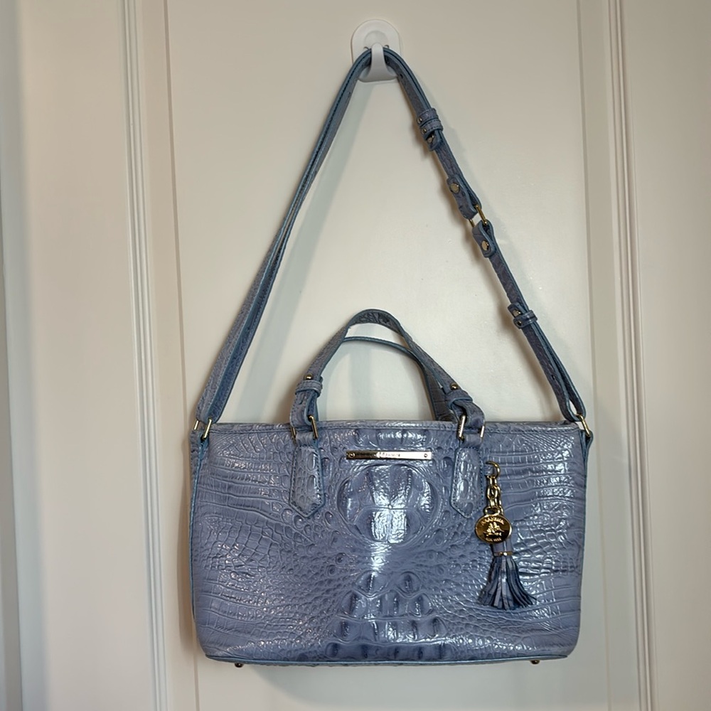 Brahmin Blue Gray Satchel